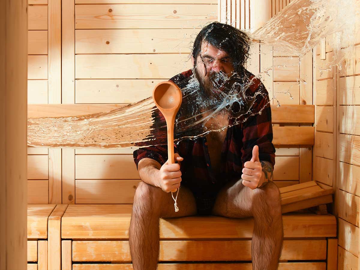 mann sauna wasser